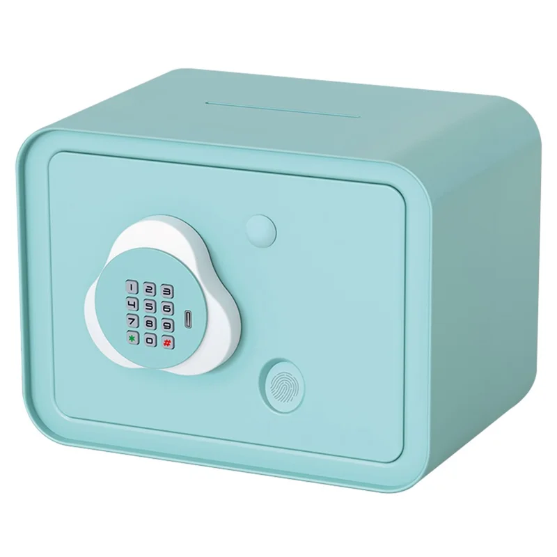 7608 Children Small Safe Piggy Bank Password Money Box Creative Toy - Blue