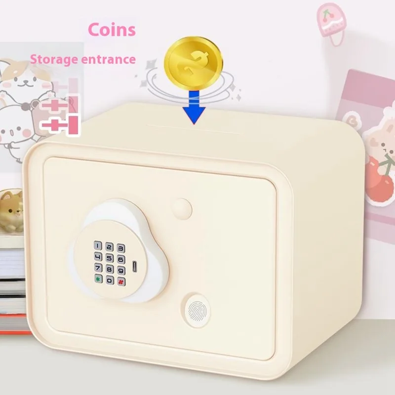 7608 Children Small Safe Piggy Bank Password Money Box Creative Toy - Blue
