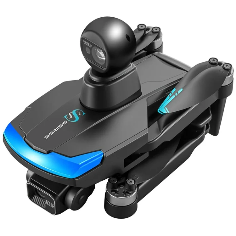 S185 Drone GPS com Evitação de Obstáculos em 4 Direções, Câmera com Gimbal de 3 Eixos, Quadricóptero, Bateria Única - Preto