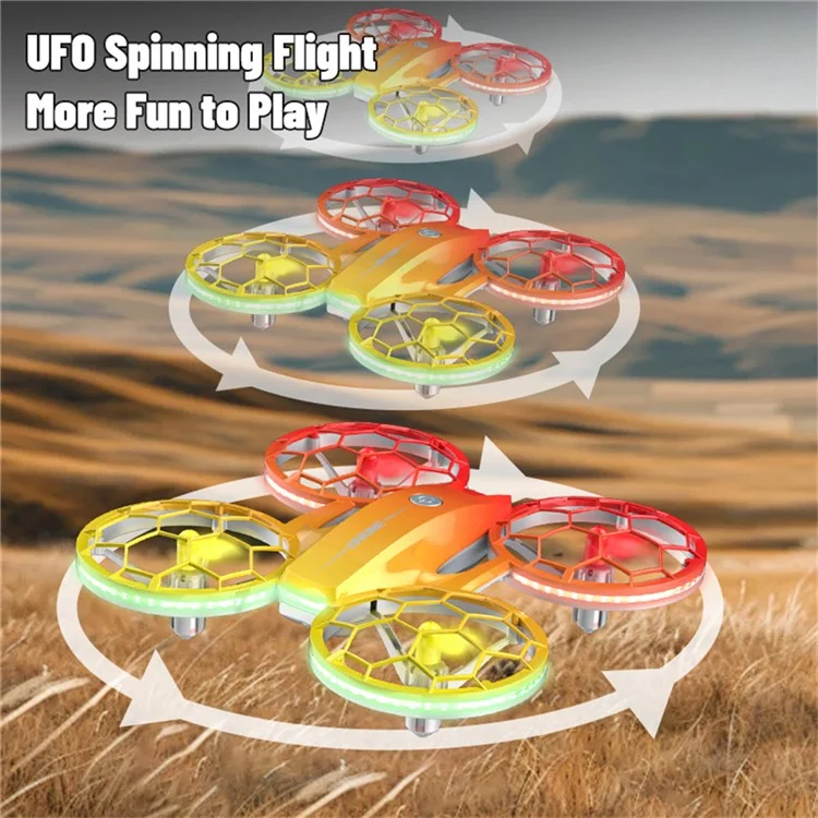 H127 Drohnen-Renn-Quadrocopter für Anfänger mit farbigen LED-Leuchten und einzelner Batterie - Farbverlauf Blau