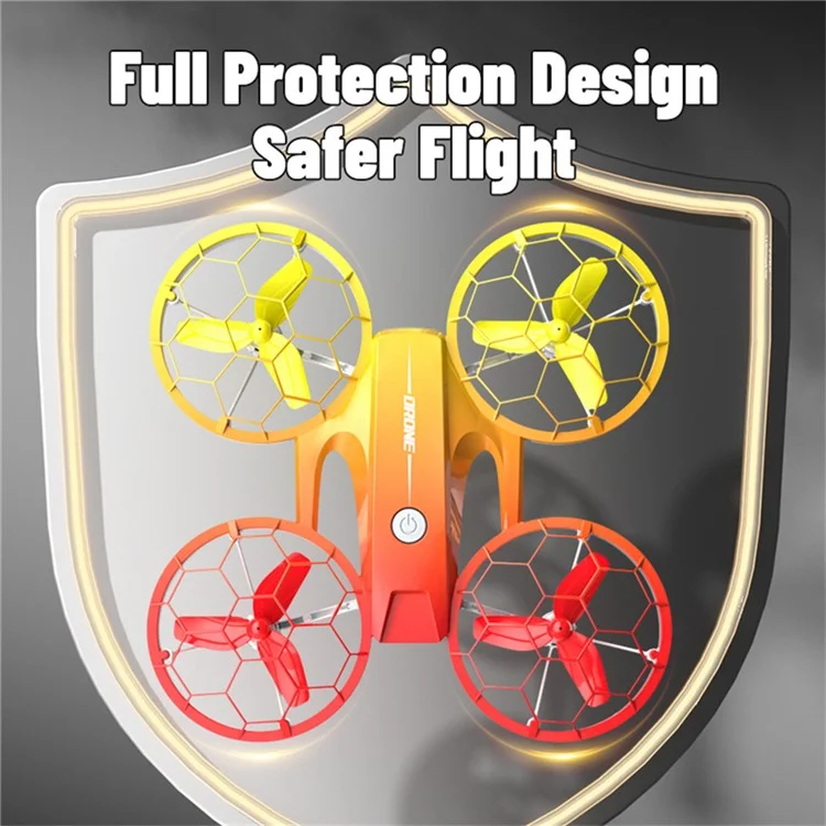 H127 Anfänger-Drohnenrenn-Quadcopter mit buntem LED-Licht und 2 Batterien - Farbverlauf Blau