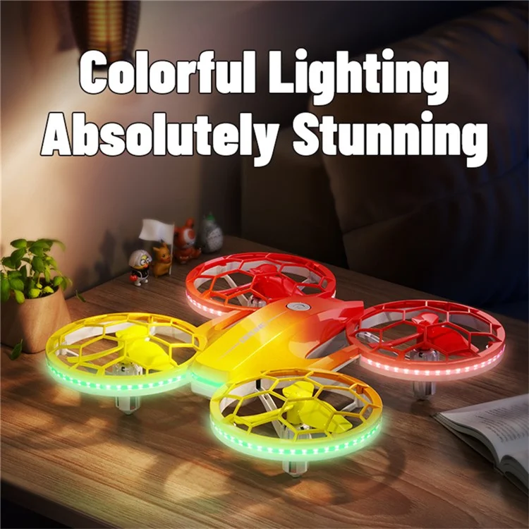 H127 Anfänger-Drohnenrenn-Quadcopter mit buntem LED-Licht und 2 Batterien - Farbverlauf Blau