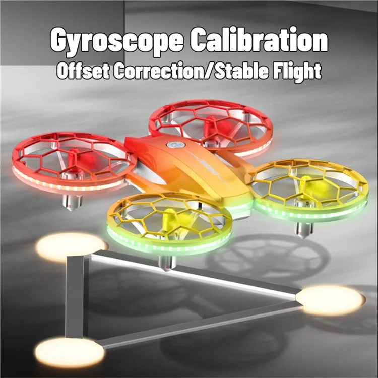 H127 Anfänger-Drohnenrenn-Quadcopter mit buntem LED-Licht und 2 Batterien - Farbverlauf Blau