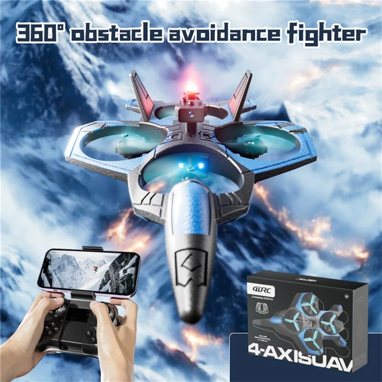 4DRC 4D-V46 Aerial Photography Foam Glider Drone HD-Kamera Höhenhalter Flugzeug mit einzelner Batterie - Blau