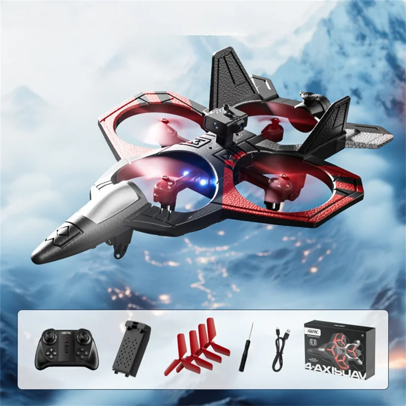 4DRC 4D-V46 Beginners Foam Glider Drone No Camera Remote Control Aircraft Single Battery - Red