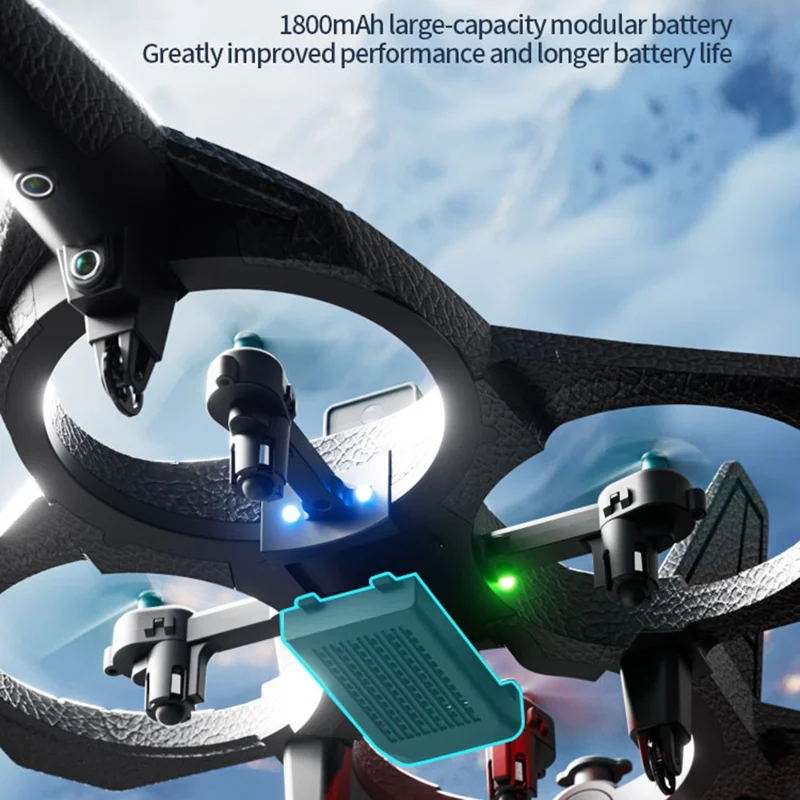 4DRC 4D-V46 Beginners Foam Glider Drone No Camera Remote Control Aircraft Single Battery - Red