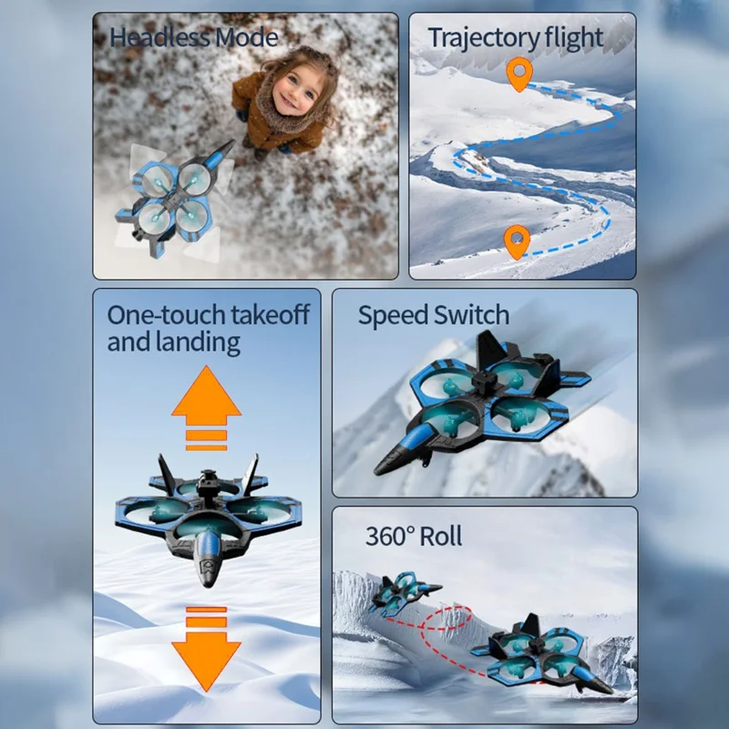 4DRC 4D-V46 Beginners Foam Glider Drone No Camera Remote Control Aircraft Single Battery - Red