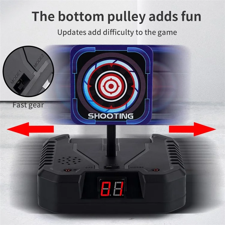 3580A Children Electric Movable Shooting Target Automatic Reset Soft Bullet Shooting Electronic Scoring Target