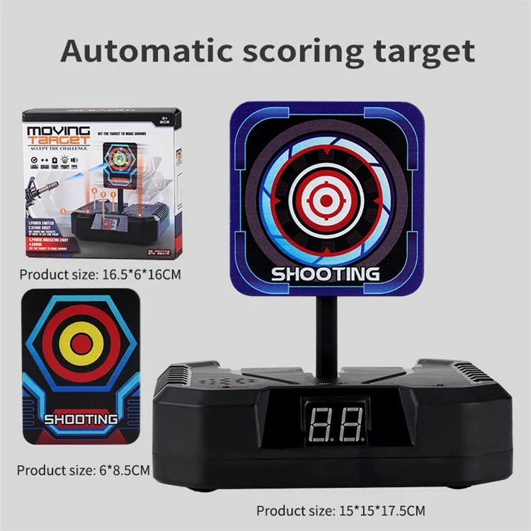 3580A Children Electric Movable Shooting Target Automatic Reset Soft Bullet Shooting Electronic Scoring Target