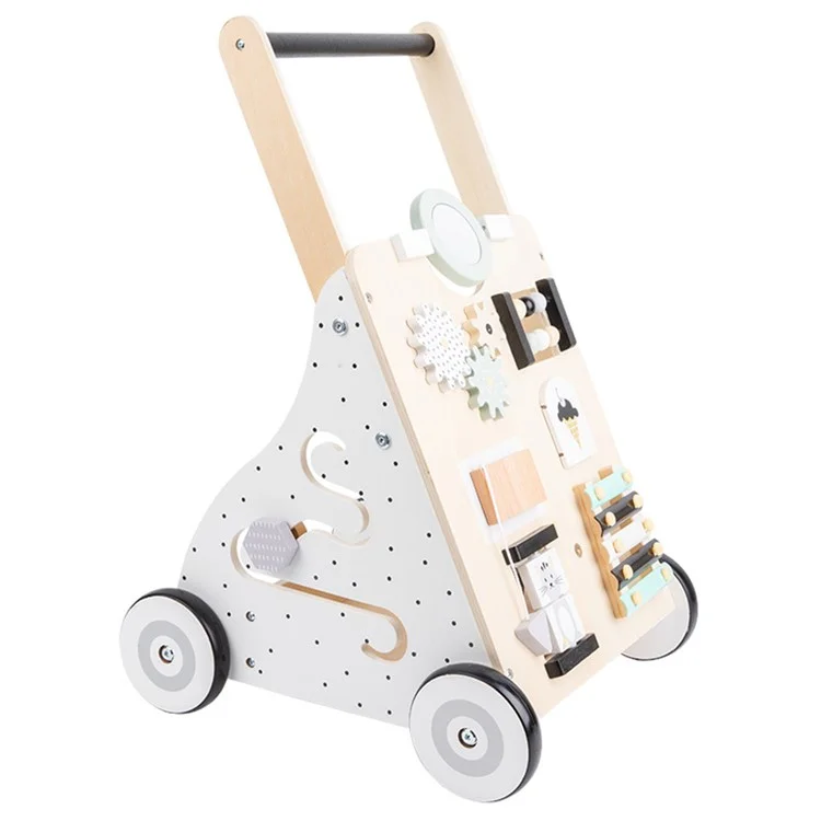 Multifunction Baby Walker Learning Walking Cart Wooden Newborn Stroller Early Education Toy