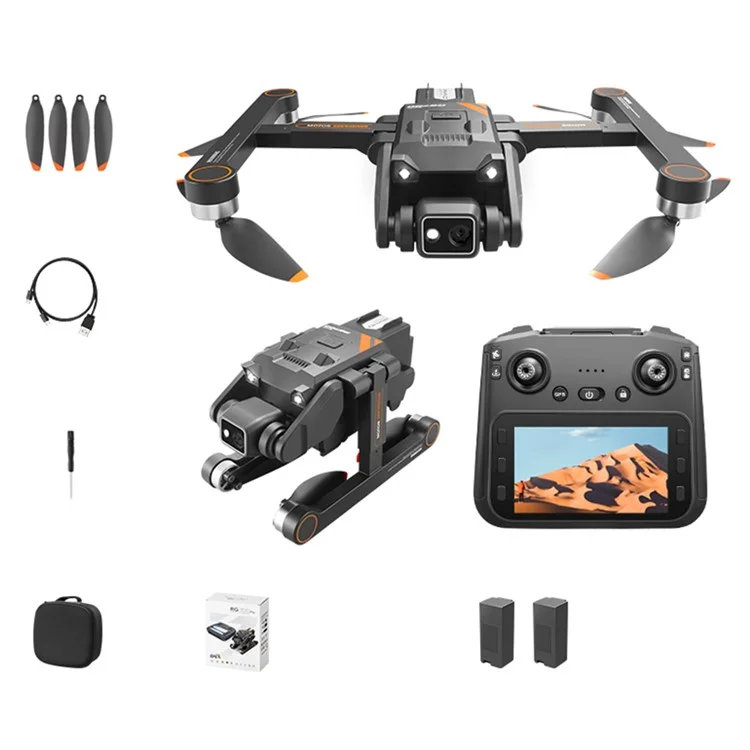 RG700PRO Drohne mit Dual-Kamera, bürstenlosem Motor, HD-Luftfotografie und Quadcopter mit 2 Batterien