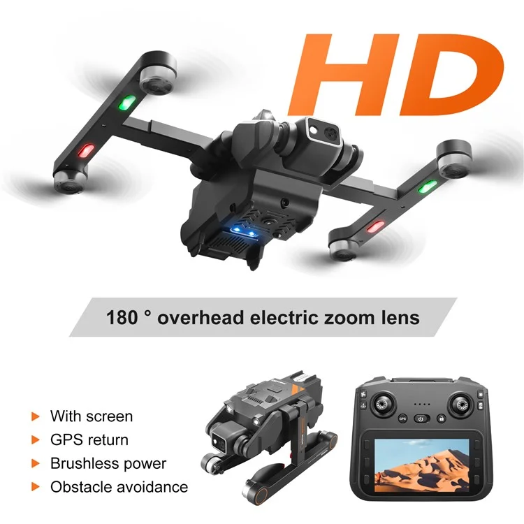 RG700PRO Drohne mit Dual-Kamera, bürstenlosem Motor, HD-Luftfotografie und Quadcopter mit 2 Batterien