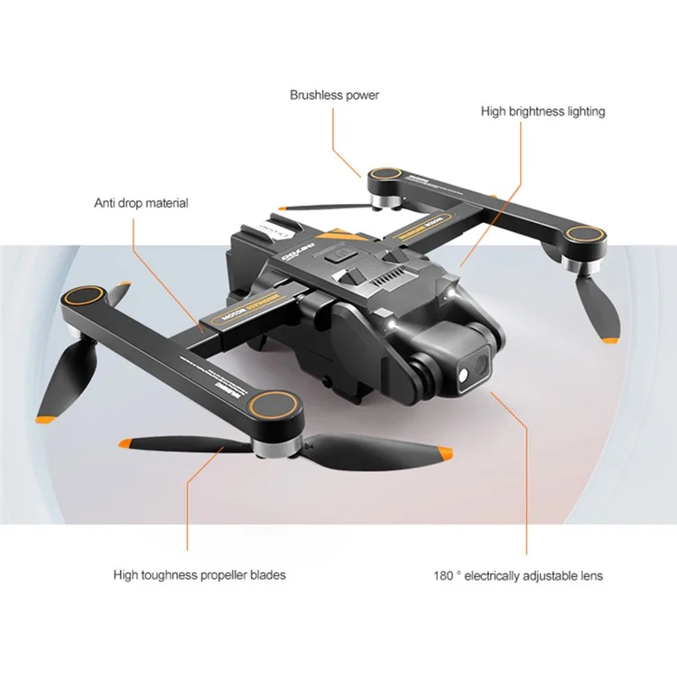 RG700PRO Drohne mit Dual-Kamera, bürstenlosem Motor, HD-Luftfotografie und Quadcopter mit 2 Batterien