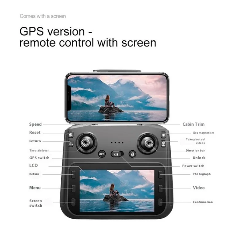 RG700PRO Drohne mit Dual-Kamera, bürstenlosem Motor, HD-Luftfotografie und Quadcopter mit 2 Batterien