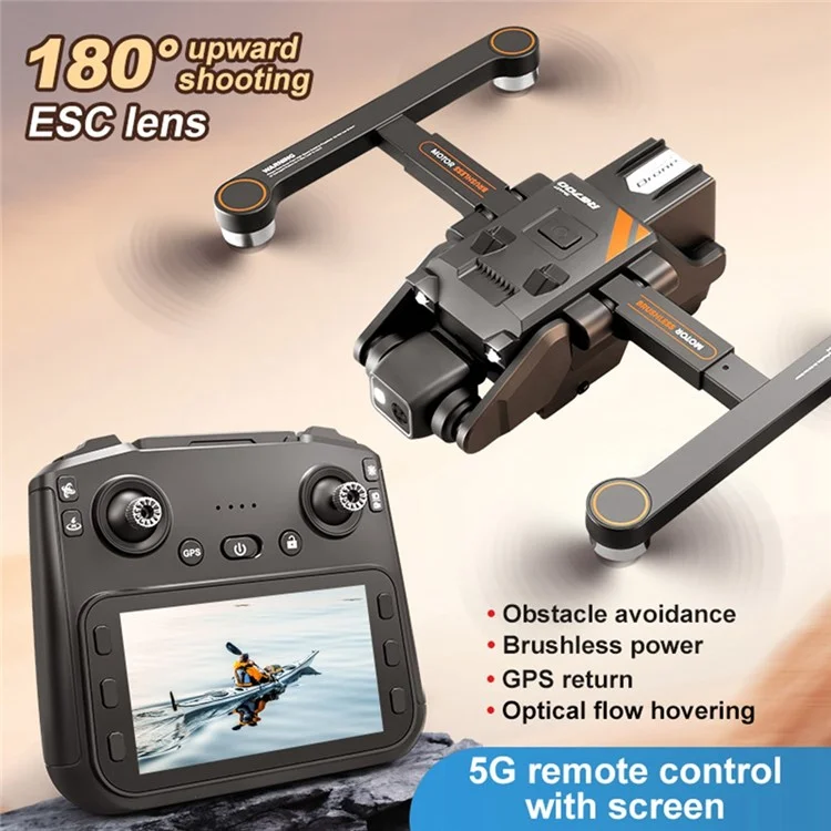 RG700PRO Drohne mit Dual-Kamera, bürstenlosem Motor, HD-Luftfotografie und Quadcopter mit 2 Batterien