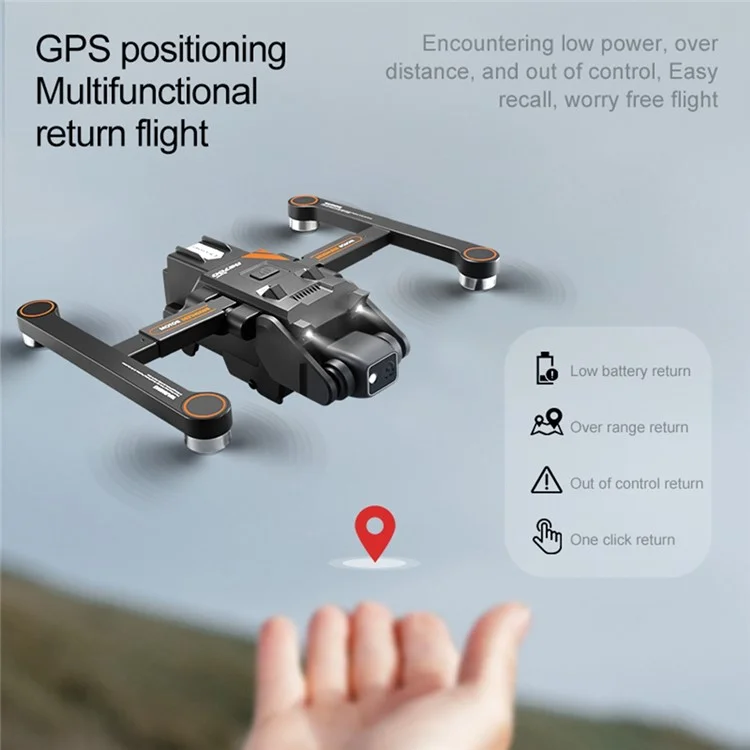 RG700PRO Drohne mit Dual-Kamera, bürstenlosem Motor, HD-Luftfotografie und Quadcopter mit 2 Batterien