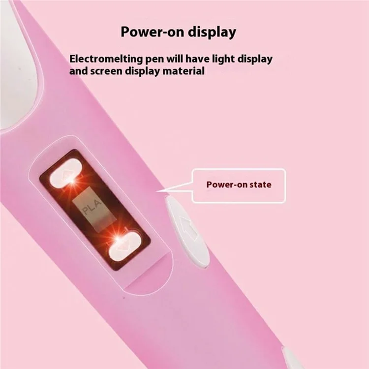 2nd Generation 3D Printing Pen High Temperature 3D Drawing DIY Doodling Tool - Pink