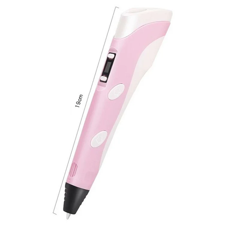 2nd Generation 3D Printing Pen High Temperature 3D Drawing DIY Doodling Tool - Pink