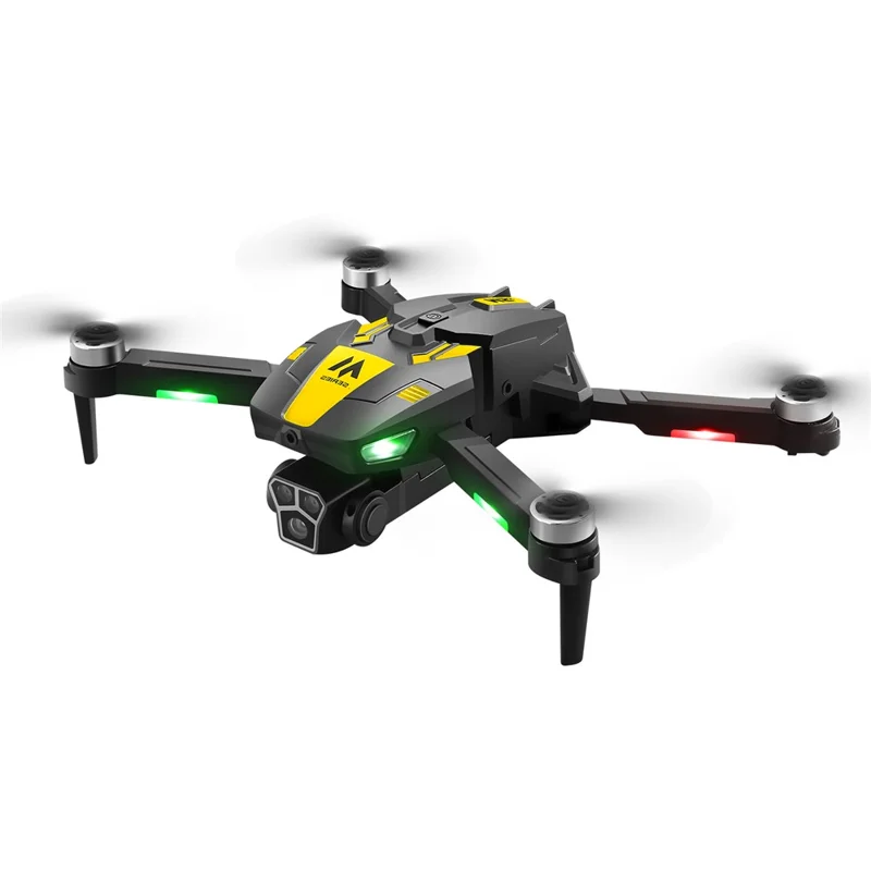 M5s WiFi FPV Optical Flow Positioning Brushless RC Drone 4CH 6 Axis Gyro Quadcopter with Dual HD Cameras ( with 2 Battery ) - Yellow
