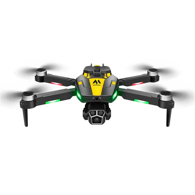M5s WiFi FPV Optical Flow Positioning Brushless RC Drone 4CH 6 Axis Gyro Quadcopter with Dual HD Cameras ( with 3 Battery ) - Yellow