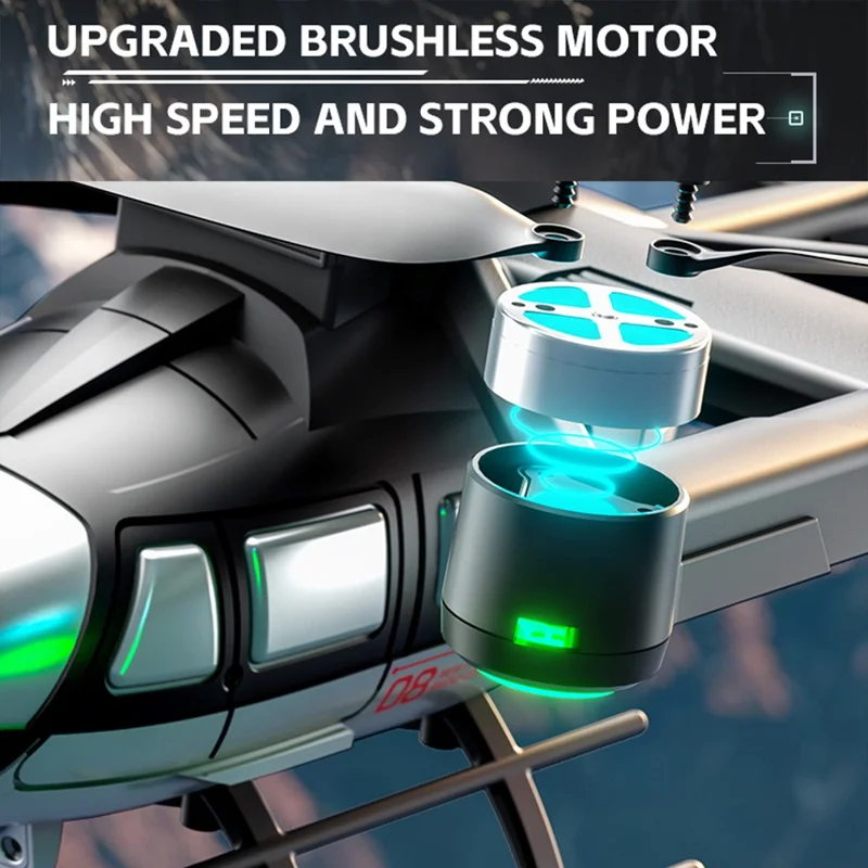 X38 DC-135 HD Camera Drone Optical Flow Hovering Obstacle Avoidance Aerial Photography Quadcopter with 2 Battery - Blue+Silver