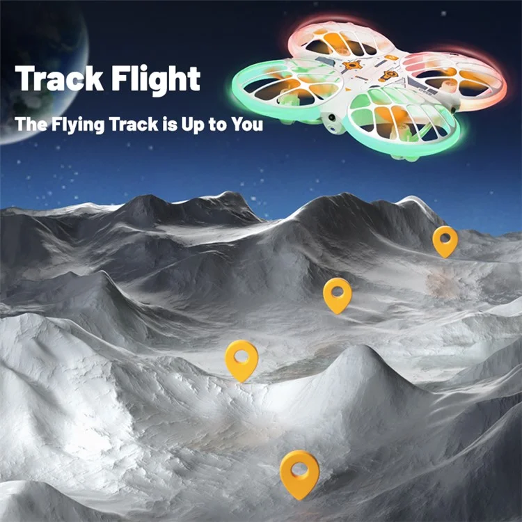 H122 Smart Obstacle Avoidance Drone with Neon Light HD Aerial Photography Quadcopter with 1 Battery