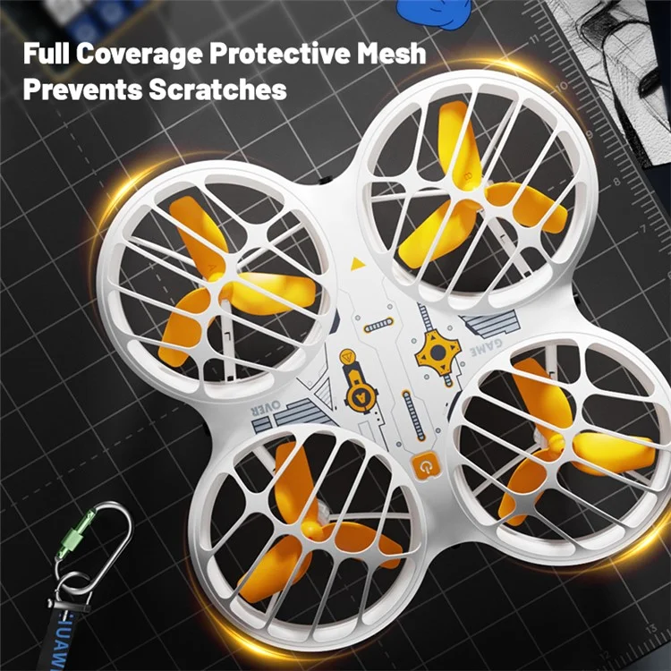 H122 Smart Obstacle Avoidance Drone with Neon Light HD Aerial Photography Quadcopter with 1 Battery
