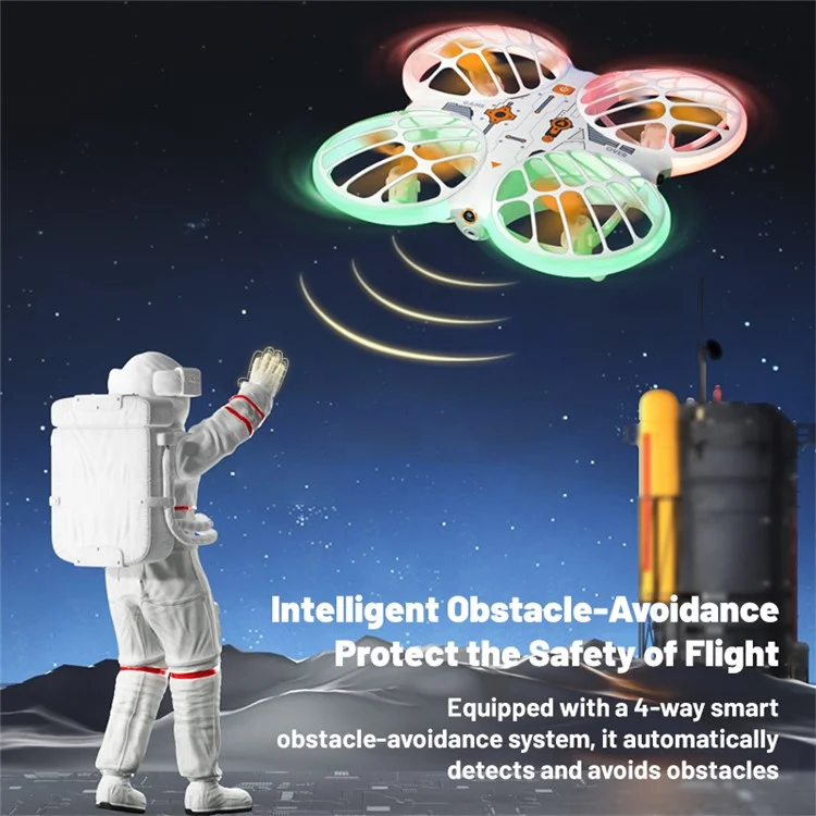 H122 Smart Obstacle Avoidance Drone with Neon Light HD Aerial Photography Quadcopter with 1 Battery