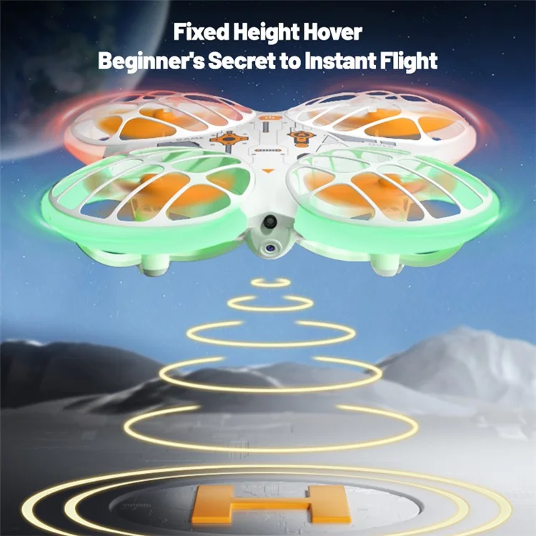 H122 Smart Obstacle Avoidance Drone with Neon Light HD Aerial Photography Quadcopter with 1 Battery
