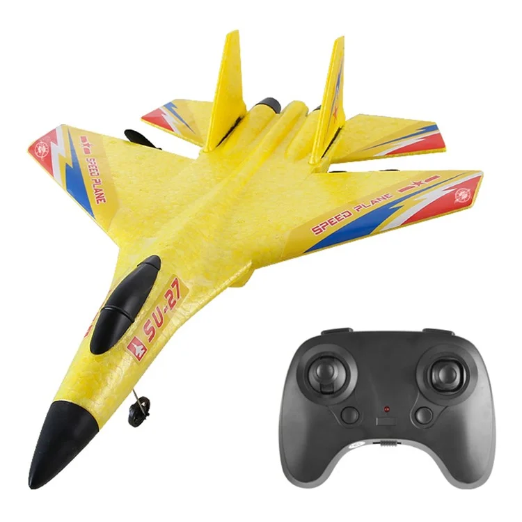 HW28 (SU27) RC Plane for Kids 2.4GHz 2.5 Channel Remote Control Airplane EPP Foam RC Glider - Yellow