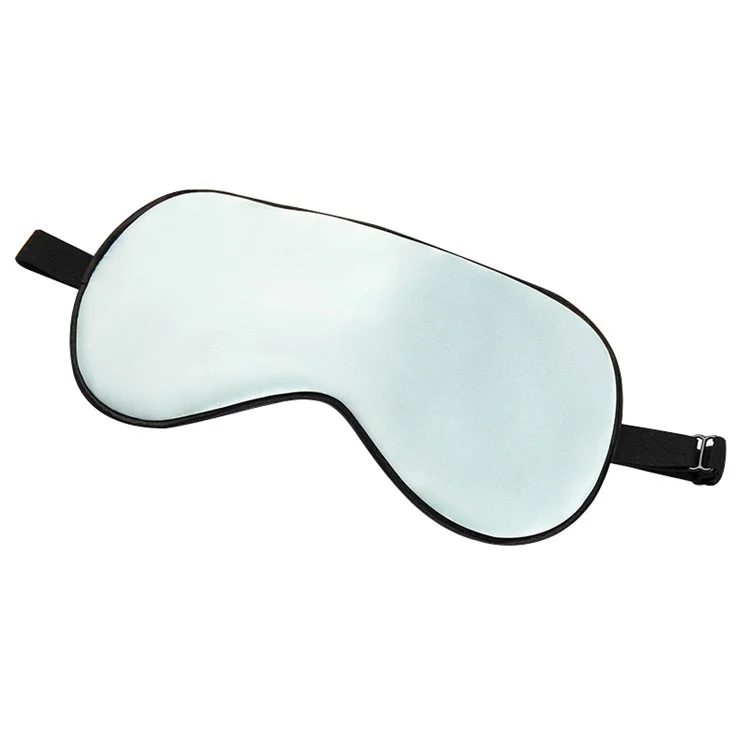 Sleep Eye Mask 16 Momme Both Sides Mulberry Silk Sleep Shades Cover Sleeping Aid with Adjustable Strap - Baby Blue