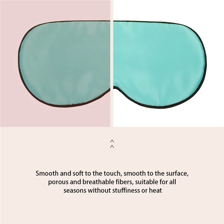 Sleep Eye Mask 16 Momme Both Sides Mulberry Silk Sleep Shades Cover Sleeping Aid with Adjustable Strap - Baby Blue