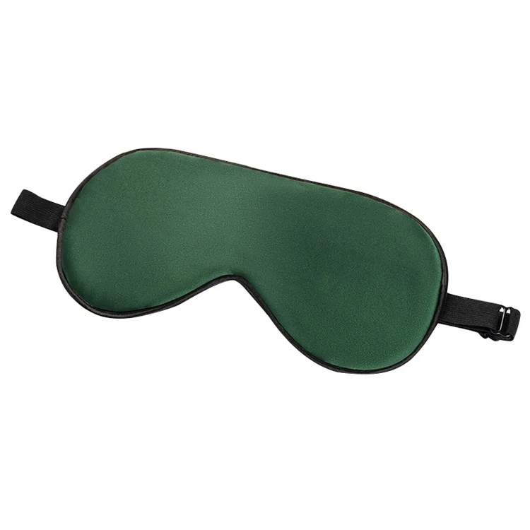 Sleep Eye Mask 16 Momme Both Sides Mulberry Silk Sleep Shades Cover Sleeping Aid with Adjustable Strap - Green