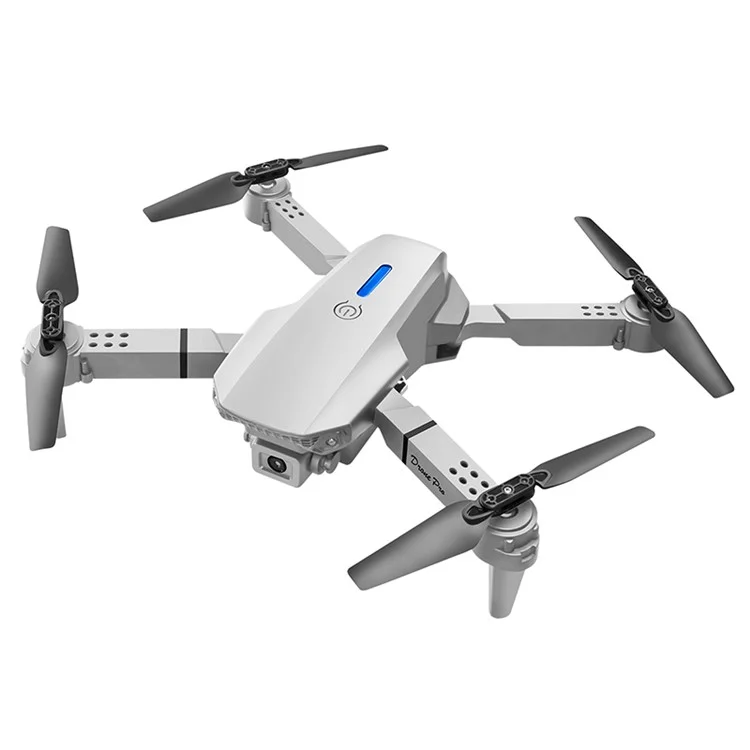 Dron Plegable de Flujo Óptico con Controlador de Pantalla, Sin Luces, Batería Única - E88 Gris