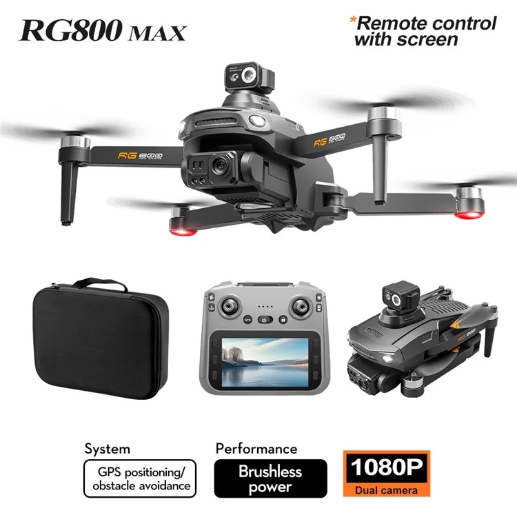 RG800 MAX Brushless Drone Dual Camera GPS Positioning Obstacle Avoidance FPV Quadcopter with 1 Battery