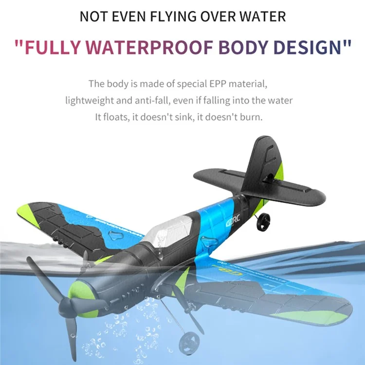 4DRC 4D-G8 EPP Foam RC Airplane 6 Axis Gyroscope Fixed Wing Glider Aircraft Toy for Kids, with 2 Battery