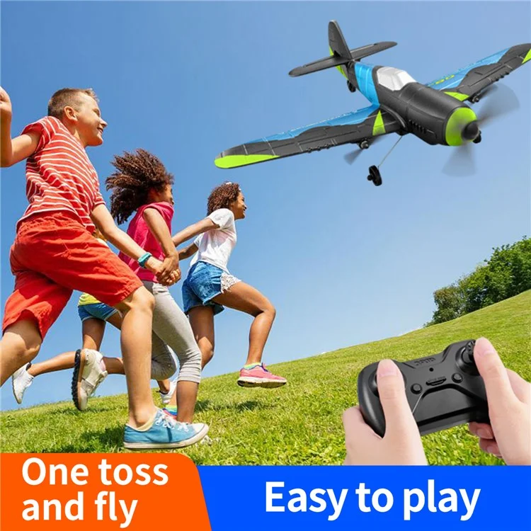 4DRC 4D-G8 EPP Foam RC Airplane 6 Axis Gyroscope Fixed Wing Glider Aircraft Toy for Kids, with 2 Battery