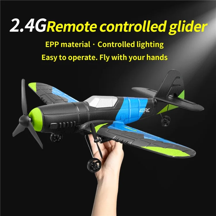 4DRC 4D-G8 EPP Foam RC Airplane 6 Axis Gyroscope Fixed Wing Glider Aircraft Toy for Kids, with 2 Battery