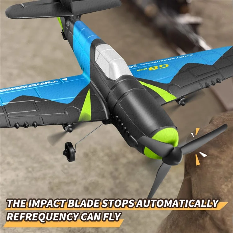 4DRC 4D-G8 EPP Foam RC Airplane 6 Axis Gyroscope Fixed Wing Glider Aircraft Toy for Kids, with 2 Battery