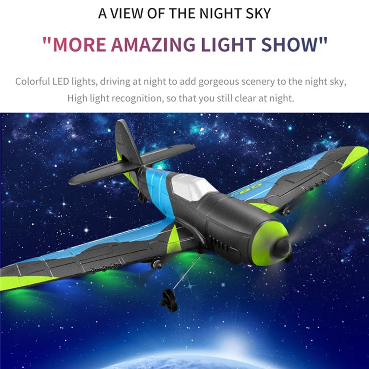 4DRC 4D-G8 EPP Foam RC Airplane 6 Axis Gyroscope Fixed Wing Glider Aircraft Toy for Kids, with 2 Battery