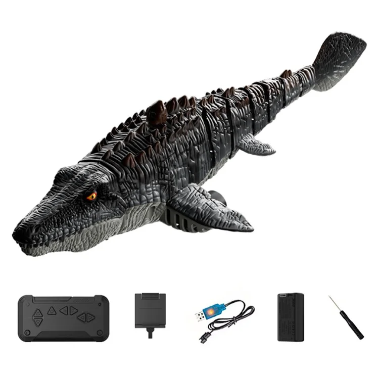 4DRC 4D-S11 2.4G Remote Control Mosasaur Shape RC Boat Water Spraying Toy with Camera, with 1 Battery