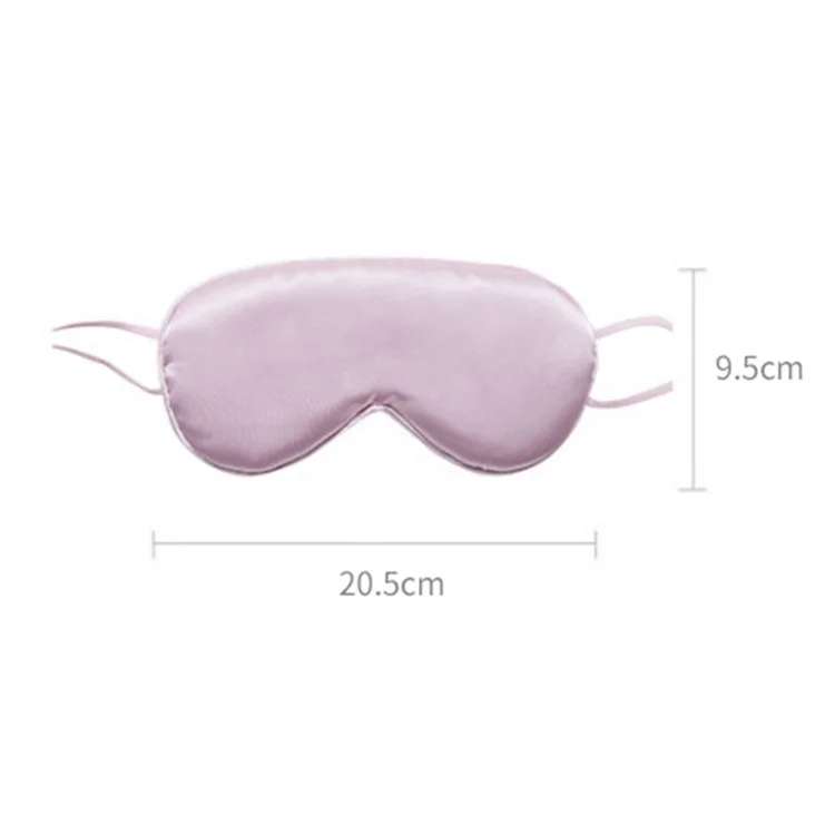 Eye Covering Blindfold with Ear Loop Imitated Silk Eye Shade Cover for Sleeping Travel (ST) - Pink