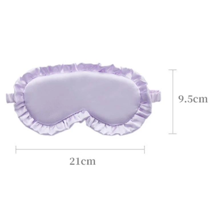 Ruffles Design Shading Eye Mask Travel Rest Nap Sleep Imitation Silk Shading Blindfold - Red