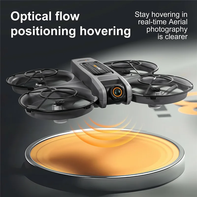 S156 Brushless RC Drone HD Camera Optical Flow Positioning RC Aircraft with Screen Controller, 2 Batteries - Dark Grey
