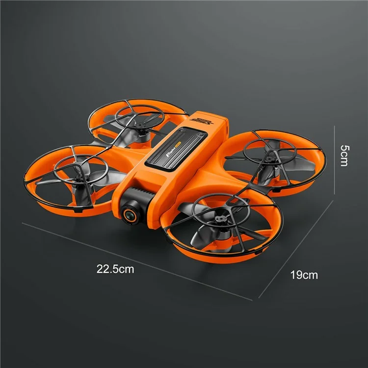 S156 Brushless RC Drone HD Camera Optical Flow Positioning RC Aircraft with Screen Controller, 3 Batteries - Dark Grey
