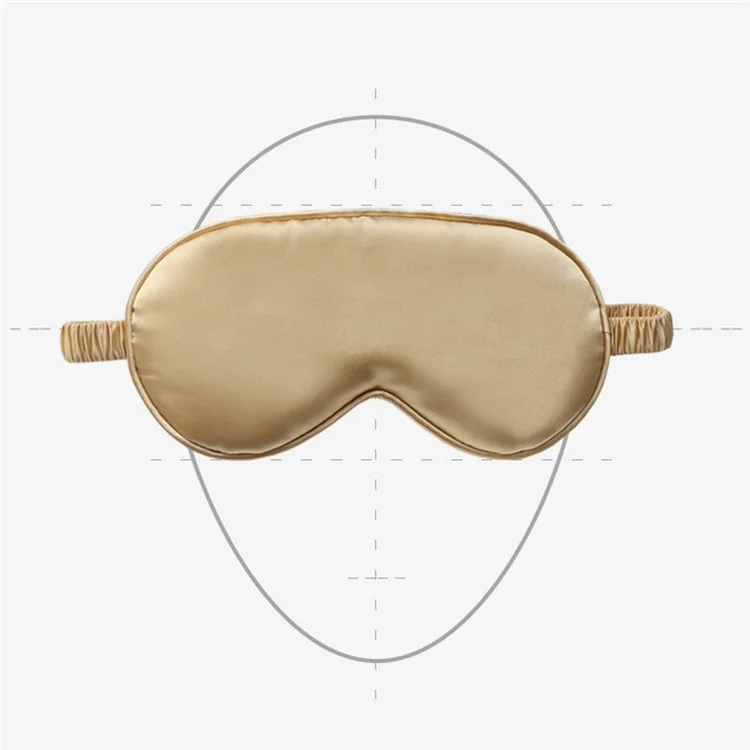 Masque de sommeil en imitation de soie double face, masque de sommeil doux avec bandeau élastique - Or