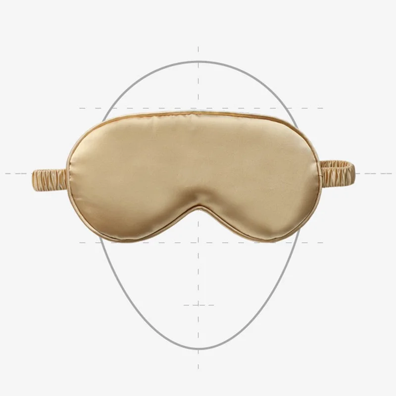 Double-Sided Imitation Silk Eye Mask Sleeping Mask Soft Blindfold with Elastic Headband - Taro Purple