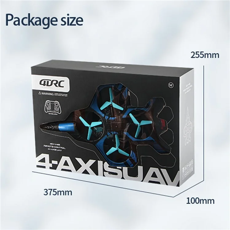 4DRC 4D-V46 HD Drone de Photographie Aérienne en ABS + EPP avec Évitement d'Obstacles, Batterie Simple - Bleu