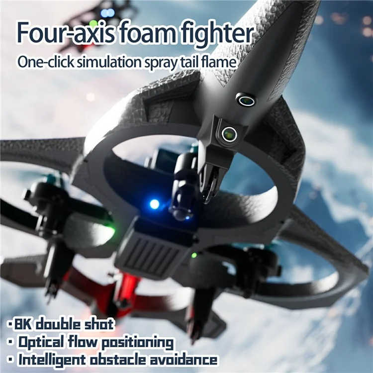 4DRC 4D-V46 HD Drone de Photographie Aérienne en ABS + EPP avec Évitement d'Obstacles, Batterie Simple - Bleu