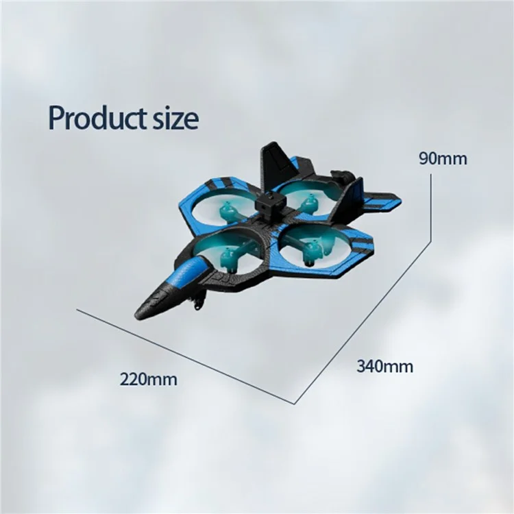 4DRC 4D-V46 HD Drone de Photographie Aérienne en ABS + EPP avec Évitement d'Obstacles, Batterie Simple - Bleu